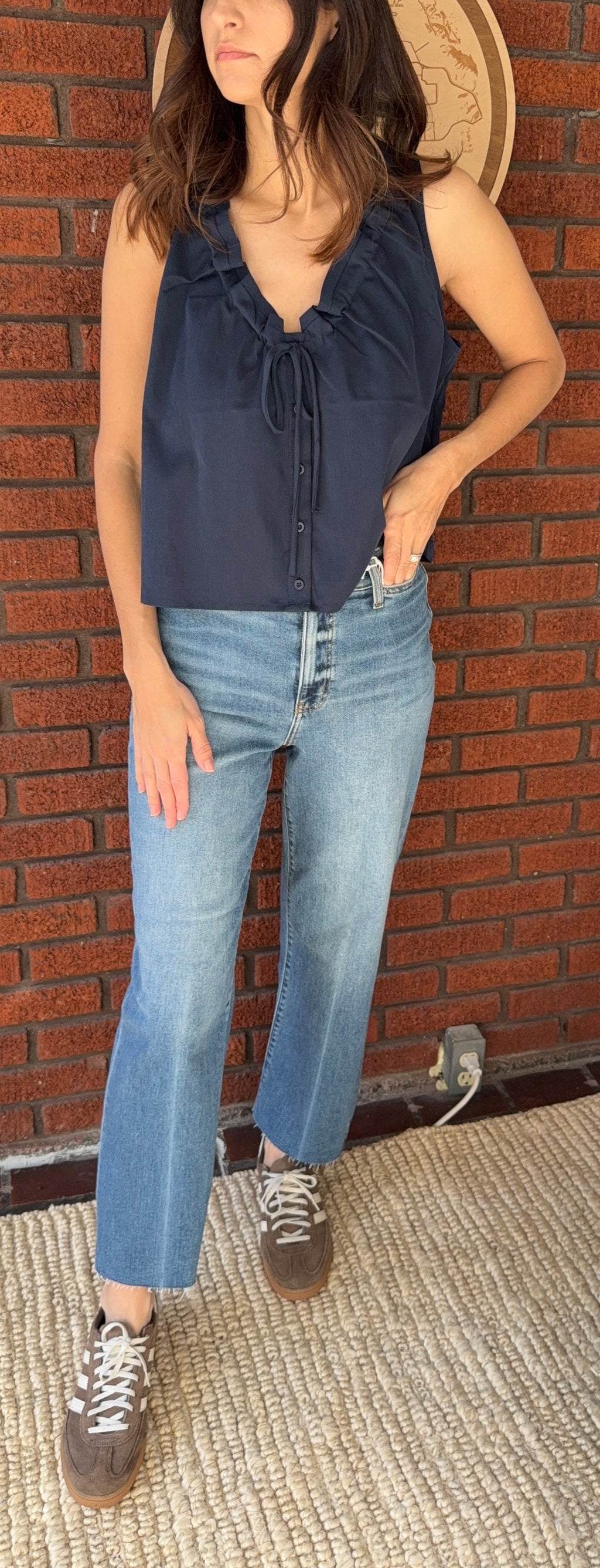 Pleaser High Rise Wide Ankle With Welt Pocket