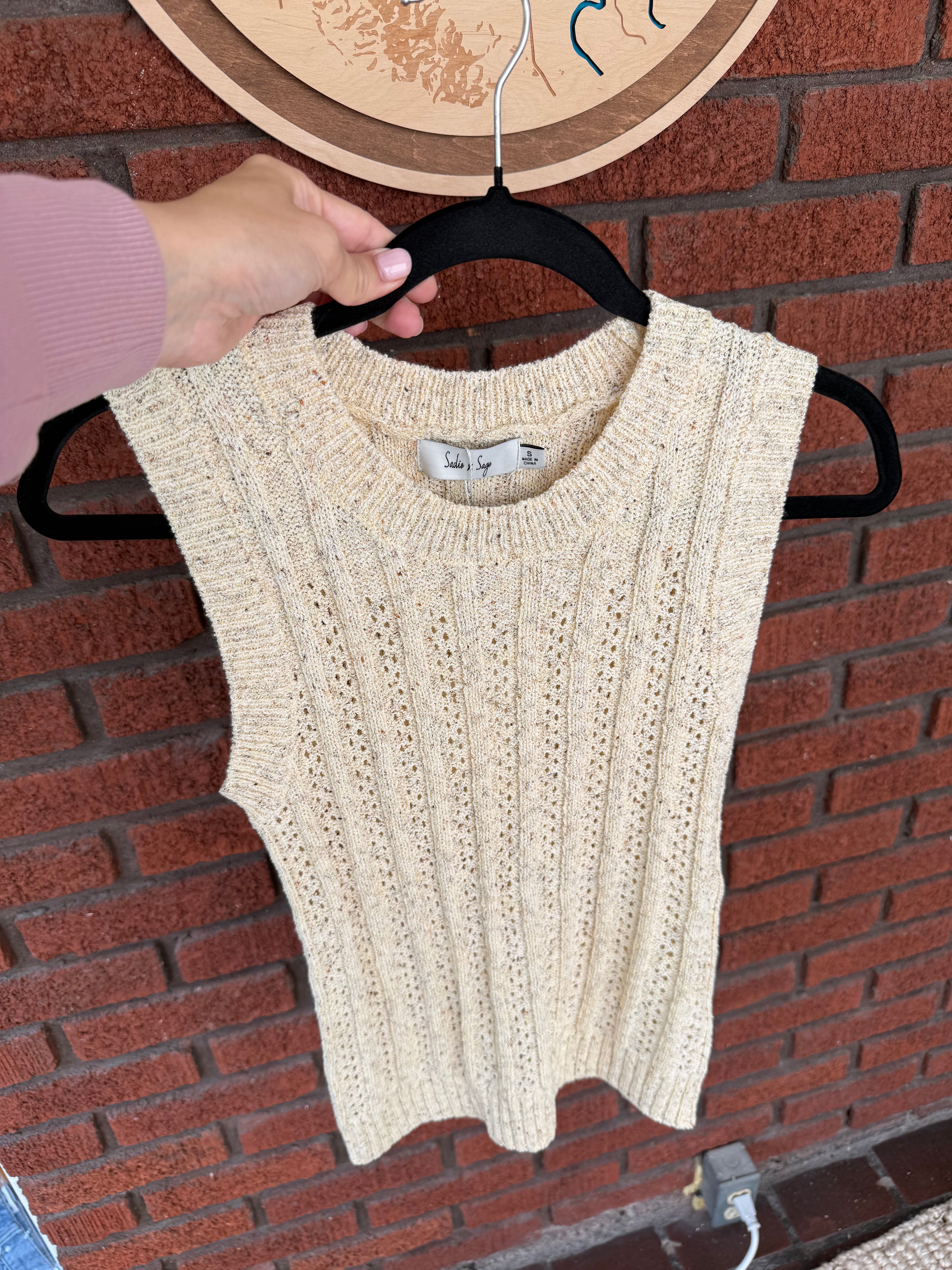 Montana Open Knit Sweater Vest
