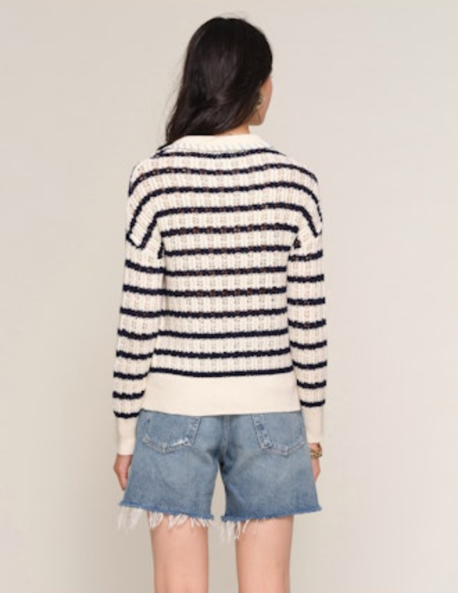 Isme Striped Collar Sweater